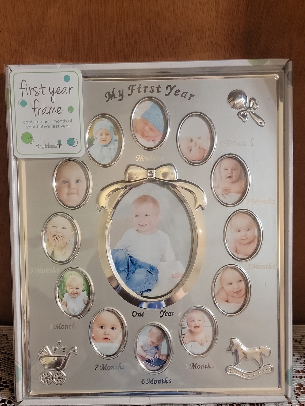 My First Year Silver Baby Photo Frame